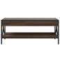 Preview: Couchtisch mit Infinity-LED Braun Eichen-Optik 90x50x38 cm