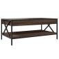 Preview: Couchtisch mit Infinity-LED Braun Eichen-Optik 90x50x38 cm