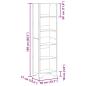 Preview: Bücherregal Sonoma-Eiche 50x31x169 cm Holzwerkstoff