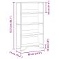 Preview: Bücherregal Schwarz 80x31x137,5 cm Holzwerkstoff