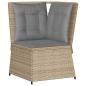 Preview: 7-tlg. Garten-Lounge-Set mit Kissen Beige Poly Rattan