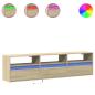 Preview: TV-Wandschrank mit LED Sonoma-Eiche 180x31x45 cm