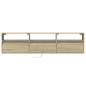 Preview: TV-Wandschrank mit LED Sonoma-Eiche 180x31x45 cm