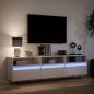 Preview: TV-Wandschrank mit LED Weiß 180x31x45 cm