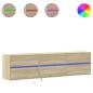Preview: TV-Wandschrank mit LED Sonoma-Eiche 180x31x45 cm