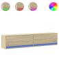 Preview: TV-Wandschrank mit LED Sonoma-Eiche 180x31x38 cm