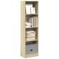 Preview: ARDEBO.de - Bücherregal Sonoma-Eiche 40x24x143 cm Holzwerkstoff