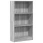 Preview: Bücherregal Grau Sonoma 60x24x109 cm Holzwerkstoff