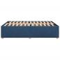 Preview: Bettgestell ohne Matratze Blau 160x200 cm Stoff