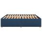 Preview: Bettgestell ohne Matratze Blau 200x200 cm Stoff