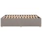 Preview: Bettgestell ohne Matratze Taupe 140x200 cm Stoff