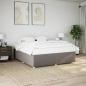 Preview: ARDEBO.de - Bettgestell ohne Matratze Taupe 200x200 cm Stoff