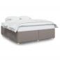 Preview: Bettgestell ohne Matratze Taupe 200x200 cm Stoff
