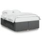 Preview: Bettgestell ohne Matratze Dunkelgrau 140x200 cm Stoff