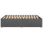 Preview: Bettgestell ohne Matratze Dunkelgrau 140x200 cm Stoff