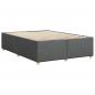 Preview: Bettgestell ohne Matratze Dunkelgrau 140x200 cm Stoff