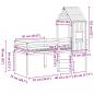 Preview: Hochbett mit Dach 75x190 cm Massivholz Kiefer