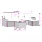 Preview: 6-tlg. Garten-Sofagarnitur mit Kissen Hellgrau Poly Rattan