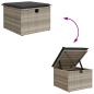 Preview: 7-tlg. Garten-Sofagarnitur mit Kissen Hellgrau Poly Rattan