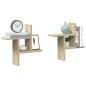 Preview: ARDEBO.de - Wandregale 2 Stk. Sonoma-Eiche 38x12x38 cm Holzwerkstoff