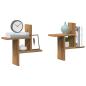 Preview: ARDEBO.de - Wandregale 2 Stk. Artisan-Eiche 38x12x38 cm Holzwerkstoff
