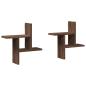 Preview: Wandregale 2 Stk. Eichen-Optik 38x12x38 cm Holzwerkstoff