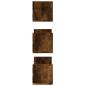 Preview: Wandregale 3 Stk. Räuchereiche 58x18x18 cm Holzwerkstoff