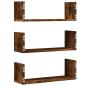 Preview: Wandregale 3 Stk. Räuchereiche 58x18x18 cm Holzwerkstoff