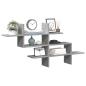 Preview: ARDEBO.de - Wandregal Betongrau 124,5x18x60,5 cm Holzwerkstoff