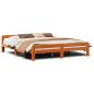 Preview: Massivholzbett ohne Matratze Wachsbraun 180x200 Kiefernholz