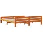 Preview: Massivholzbett ohne Matratze Wachsbraun 180x200 Kiefernholz
