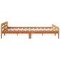 Preview: Massivholzbett ohne Matratze Wachsbraun 150x200 cm Kiefernholz