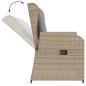 Preview: 3-tlg. Garten-Lounge-Set mit Kissen Beige Poly Rattan