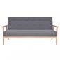 Preview: 3-Sitzer Sofa Stoff Dunkelgrau