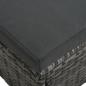 Preview: 4-tlg. Garten-Sofagarnitur mit Auflagen Poly Rattan Grau