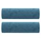 Preview: 2-Sitzer-Sofa mit Zierkissen Blau 120 cm Samt