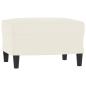 Preview: 3-Sitzer-Sofa mit Hocker Creme 180 cm Samt