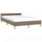 Preview: Bettgestell ohne Matratze Taupe 120x200 cm Stoff