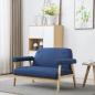 Preview: ARDEBO.de - 2-Sitzer-Sofa Stoff Blau