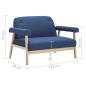 Preview: 2-Sitzer-Sofa Stoff Blau
