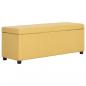 Preview: ARDEBO.de - Bank mit Staufach 116 cm Gelb Polyester