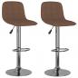 Preview: Barhocker 2 Stk. Braun Stoff