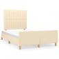 Preview: Bettgestell ohne Matratze Creme 120x200 cm Stoff