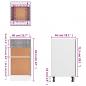 Preview: Unterschrank mit Schublade Grau Sonoma 40x46x81,5 cm