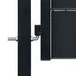Preview: Zauntor PVC und Stahl 100x164 cm Anthrazit