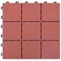 Preview: Terrassenfliesen 10 Stk. Rot 30 x 30 cm Kunststoff