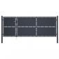 Preview: ARDEBO.de - Gartentor Stahl 350 x 125 cm Anthrazit