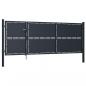 Preview: Gartentor Stahl 350 x 125 cm Anthrazit