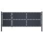 Preview: Gartentor Stahl 350 x 125 cm Anthrazit