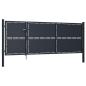 Preview: Gartentor Stahl 350 x 125 cm Anthrazit